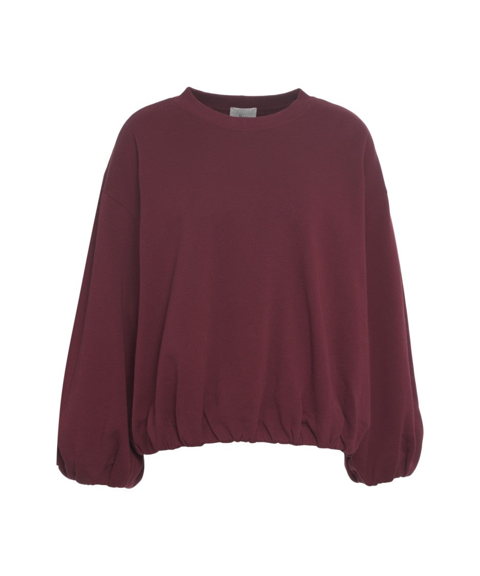 8Pm Oversized Sweatshirt With Balloon Sleeves And Ribbed Hem