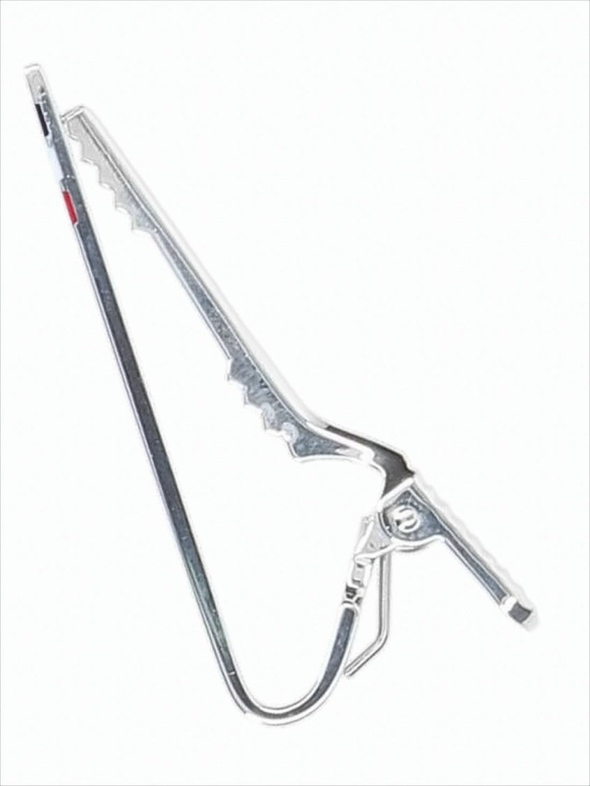 Thom Browne Silver Tie Clip With Signature Stripes