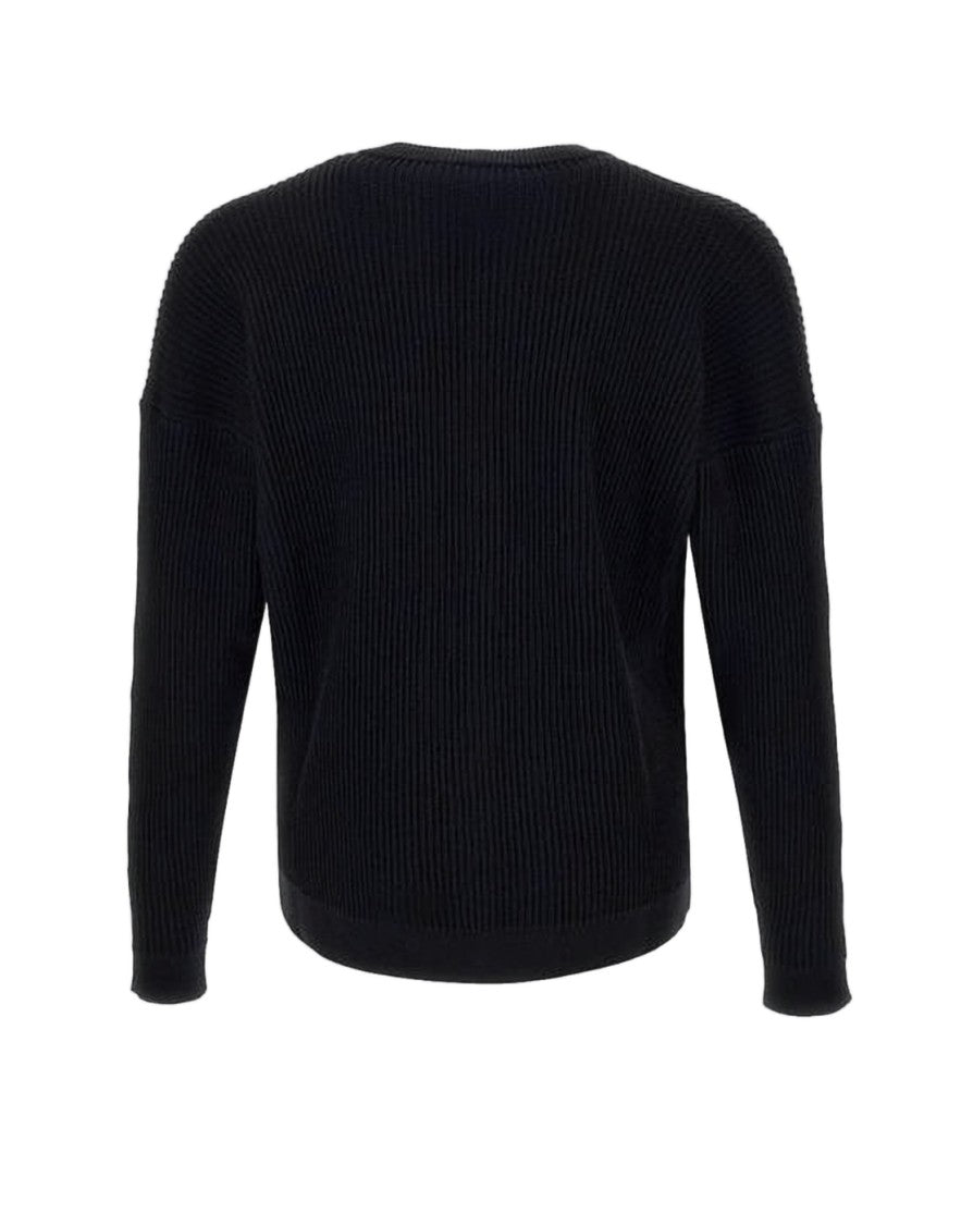 Maison Kitsuné Ribbed Knit Cardigan With Embroidered Detail