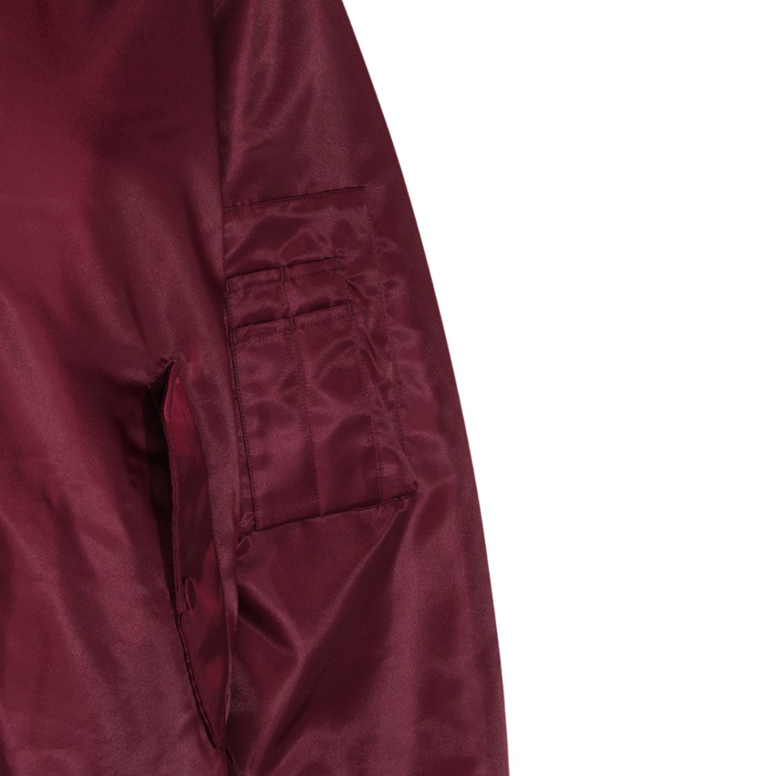Anine Bing Classic Burgundy Bomber Jacket With Utility Pocket
