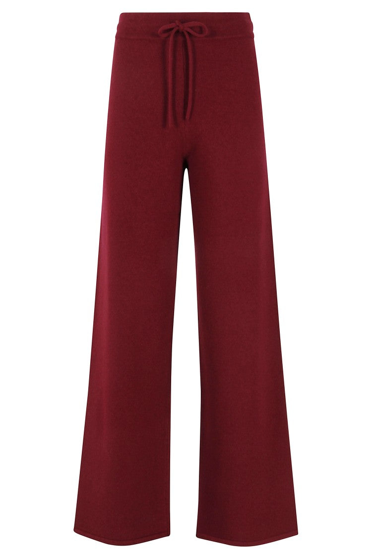 Mc2 Saint Barth Wide-Leg Knit Pants With Elastic Waistband