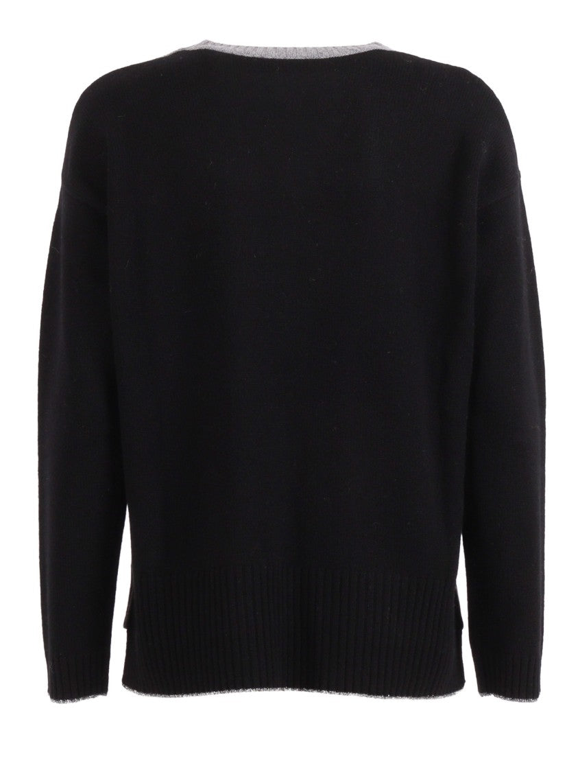 Kangra Cashmere Geometric Diamond Pattern Wool Sweater