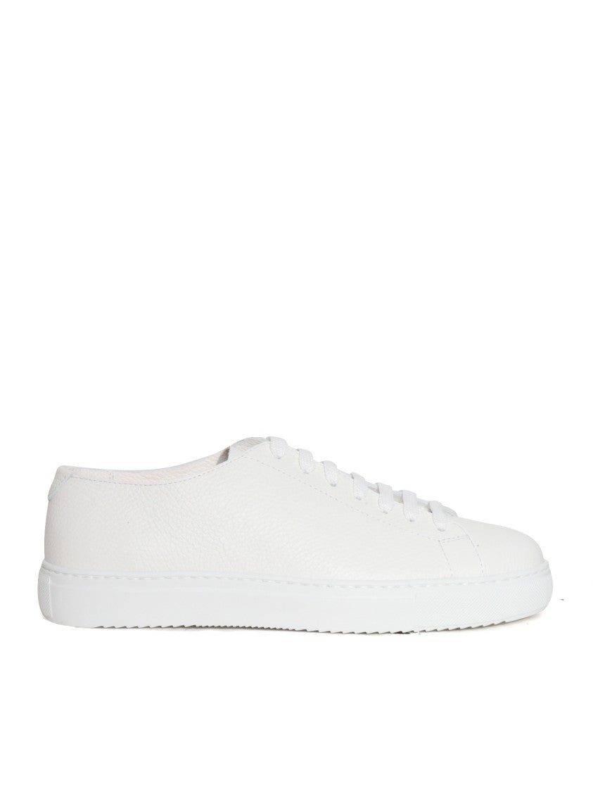 Doucal's White Calfskin Sneakers