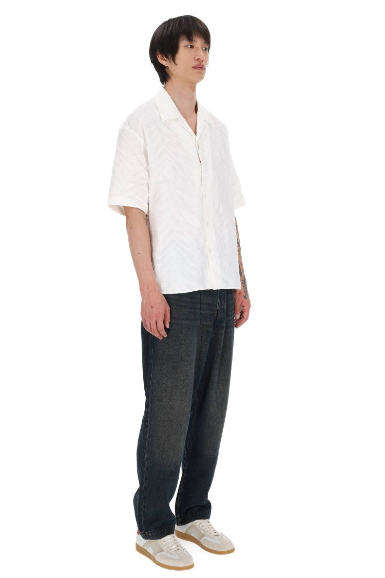 Kenzo Tiger Hawaiian Jacquard Cotton Casual Shirt