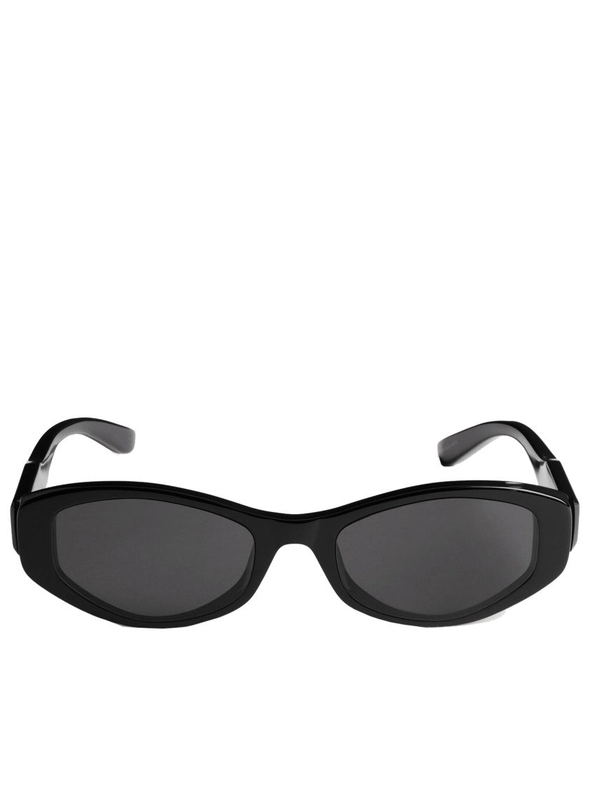 Balenciaga Black Nova Oval Narrow Frame Sunglasses