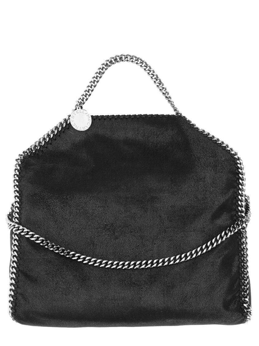 Stella Mccartney Borsa Tote With Fold-Over Design And Silver Chain Trim