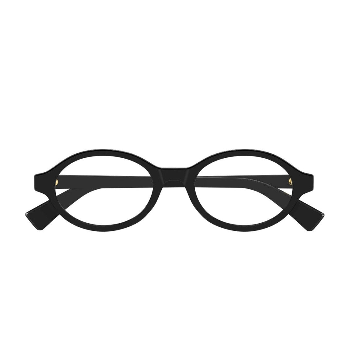 Bottega Veneta Black Bv1367o Linea Triangle Acetate Oval Sunglasses