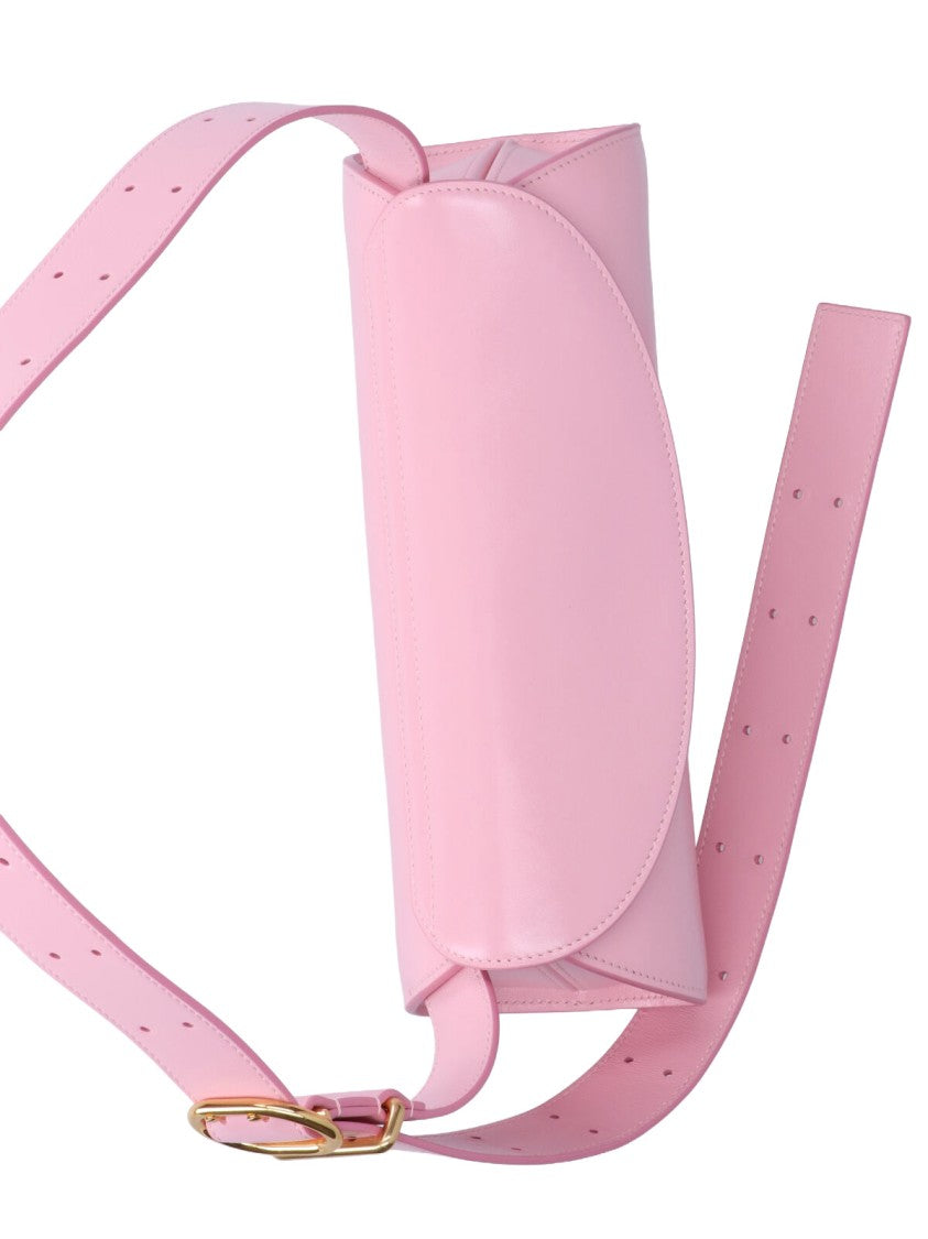 Jil Sander Pink Cannolo Cylindrical Leather Shoulder Bag