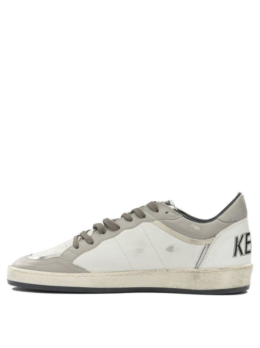 Golden Goose Premium Leather Low-Top Sneakers With Distinctive Emblem