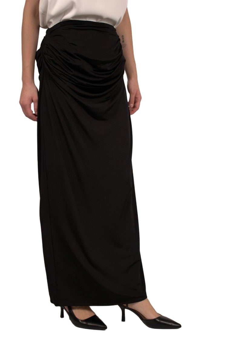Magda Butrym Blue Crepe Midi Skirt