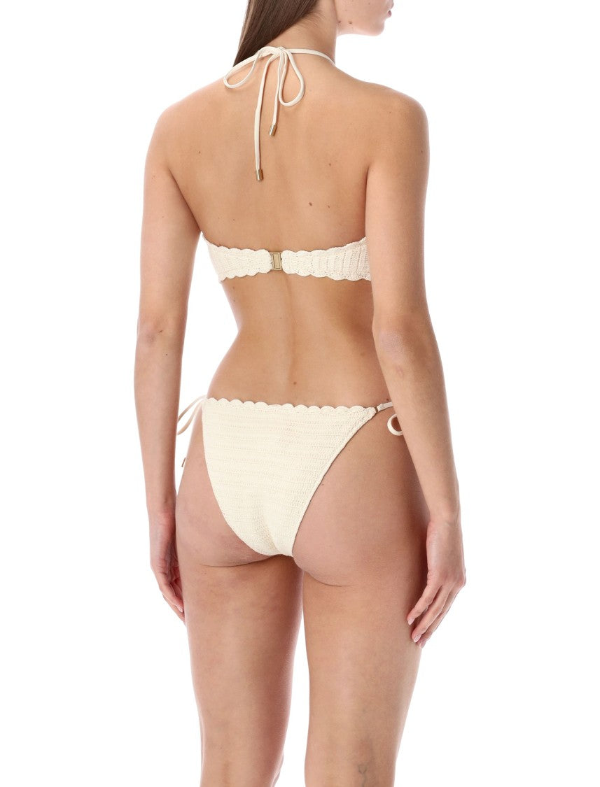 Zimmermann Awaken Crochet Flower Bikini