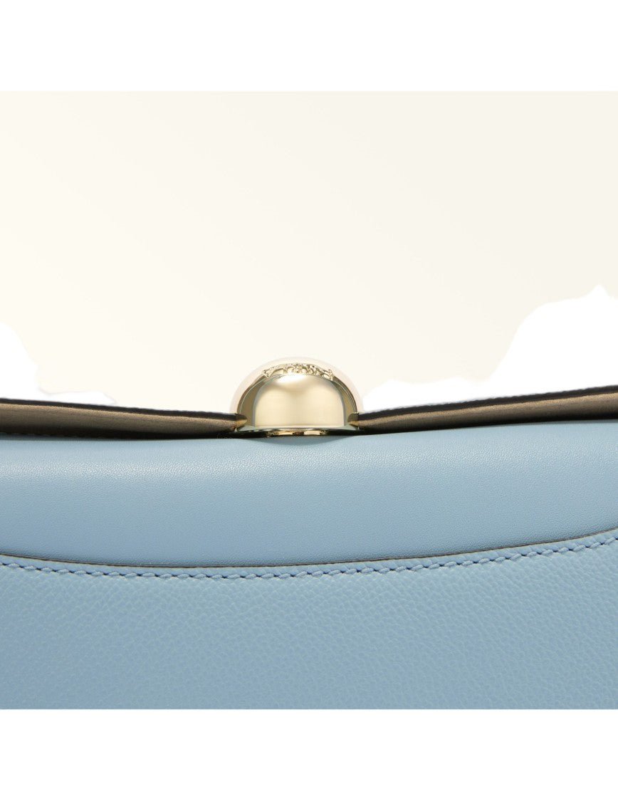 Furla Nicole M Boston Leather Shoulder Bag, Sugar Paper
