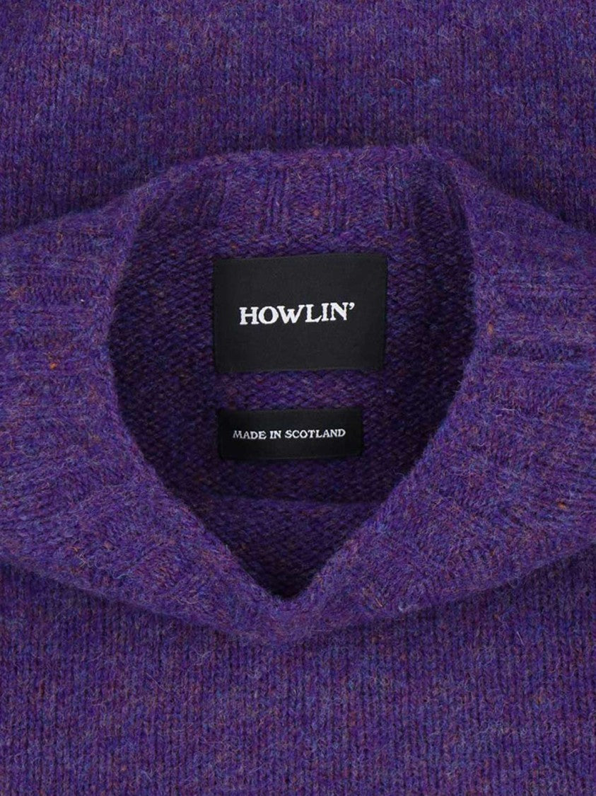 Howlin Crewneck Sweater In Dense Shetland Wool With Ribbed Finishes