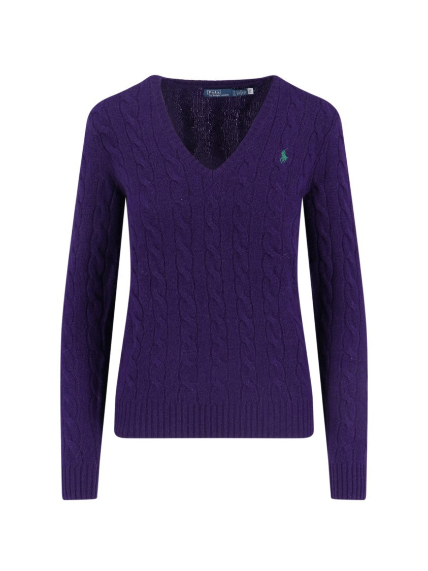 Polo Ralph Lauren Cable-Knit Sweater With Logo Embroidery