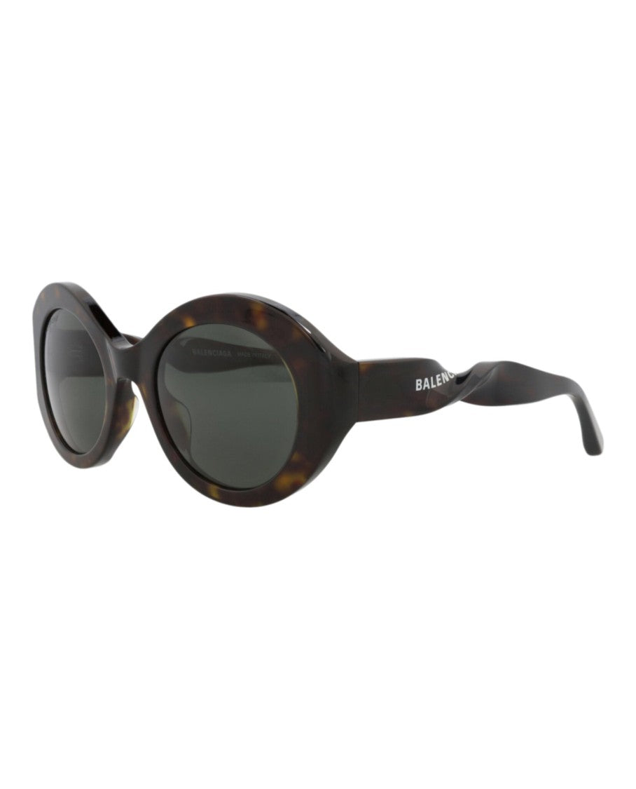 Balenciaga Tortoiseshell Round-Frame Acetate Sunglasses With Saddle Nose Bridge