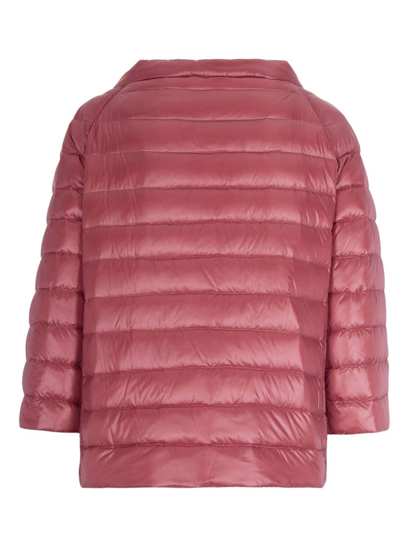 Herno Pink Funnel Neck Boudin Quilted Down Jacket