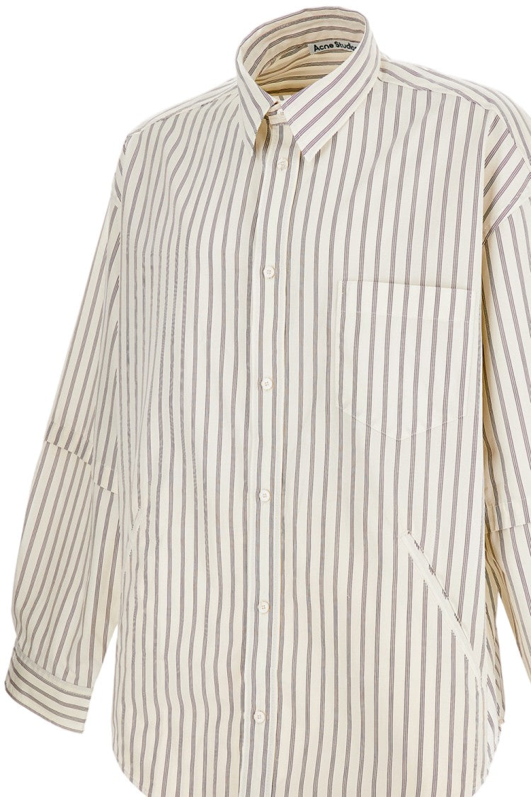 Acne Studios Layered Double-Sleeve Shirt With Seasonal Stripe Design
