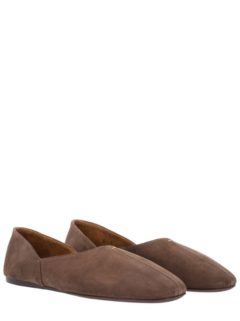 Khaite Brown Pointed Calf Leather Flats