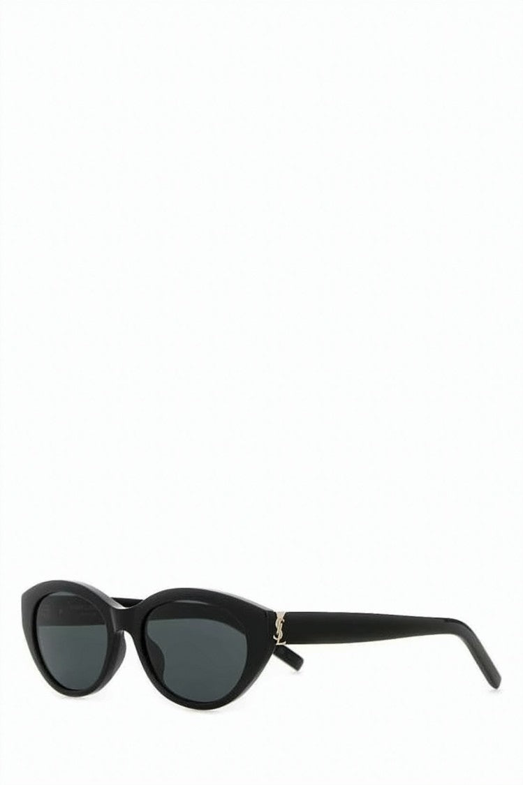 Saint Laurent Black Acetate Glossy Cat-Eye Sunglasses