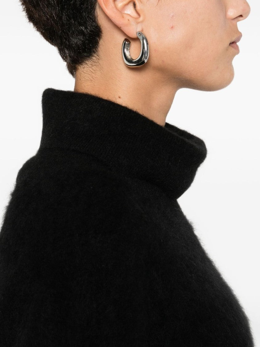 Tabaroni Cashmere High-Neck Cashmere Sweater With Ribbed Details