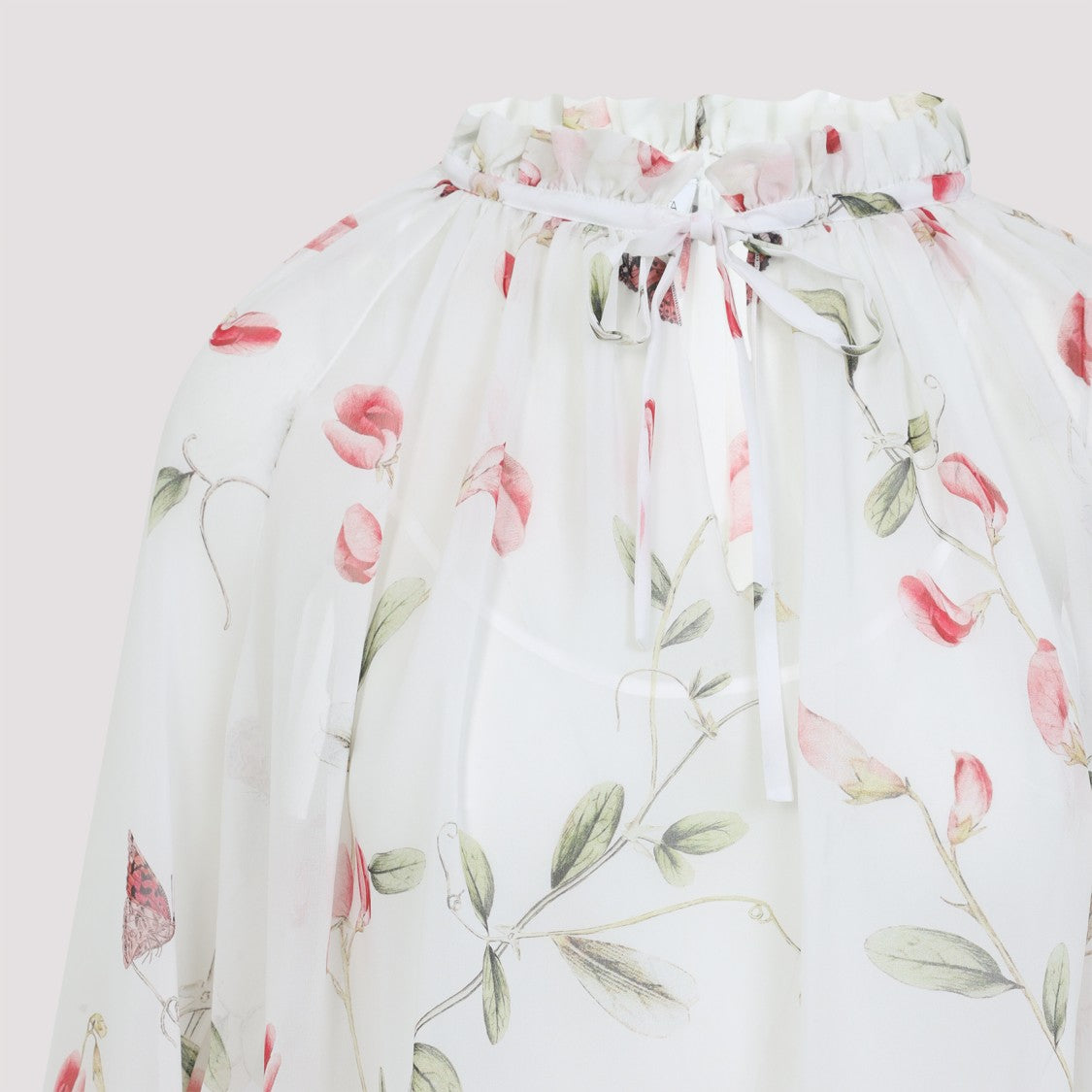 Giambattista Valli White Silk Blouse