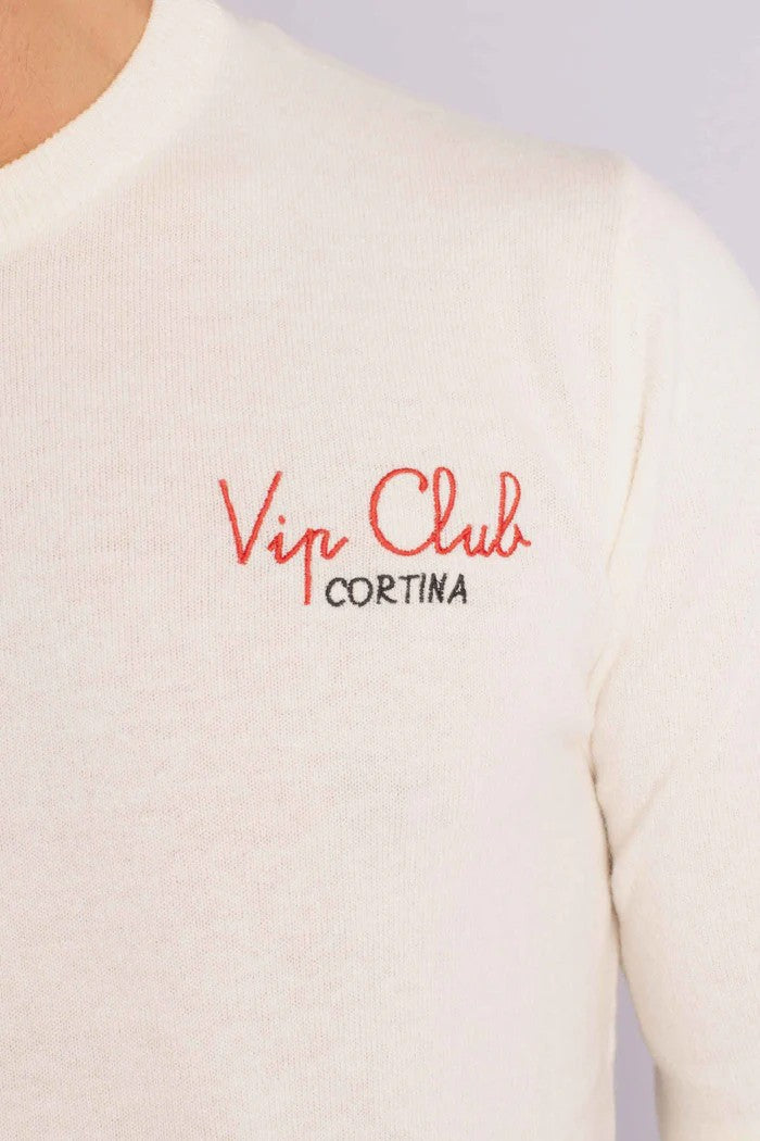 Mc2 Saint Barth Long-Sleeve Pullover Sweater With Subtle Embroidered Details
