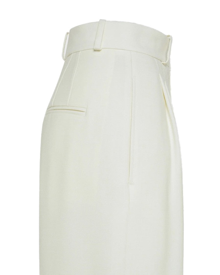 Peuterey Tailored White Wool Blend Trousers