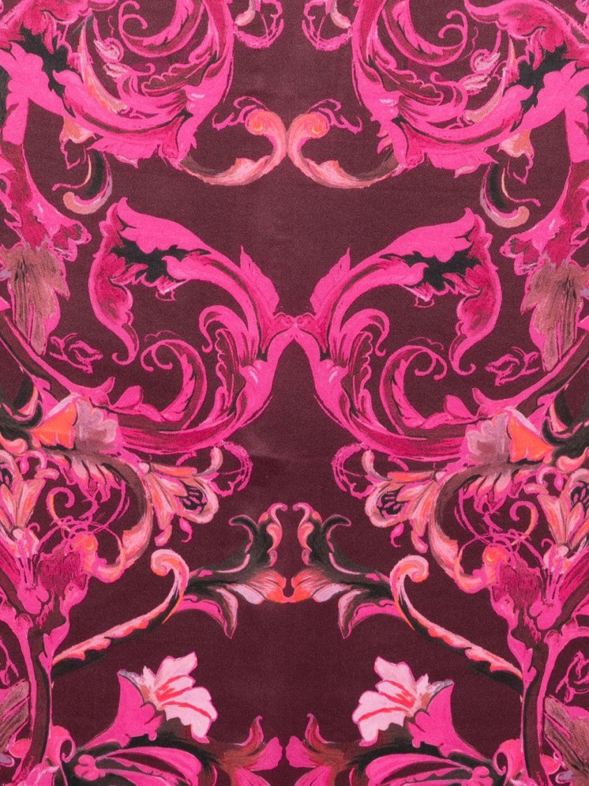 Versace Jeans Couture Baroque-Inspired Silk Scarf With Ornate Motifs