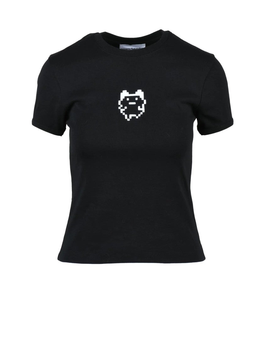 Coperni Black Minimalist Organic Cotton T-Shirt