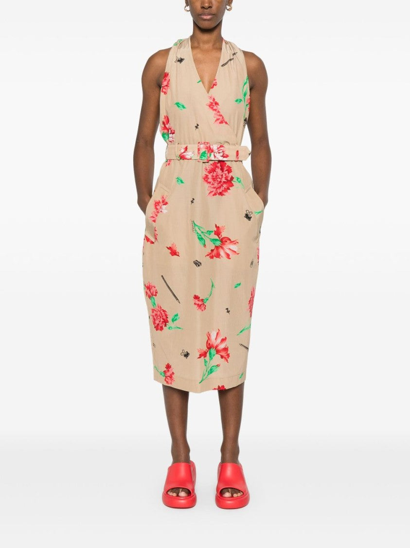 Moschino Floral Midi Dress