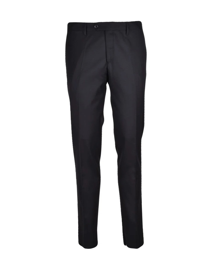 Summo Black Virgin Wool Peak Lapel Double-Breasted Suit