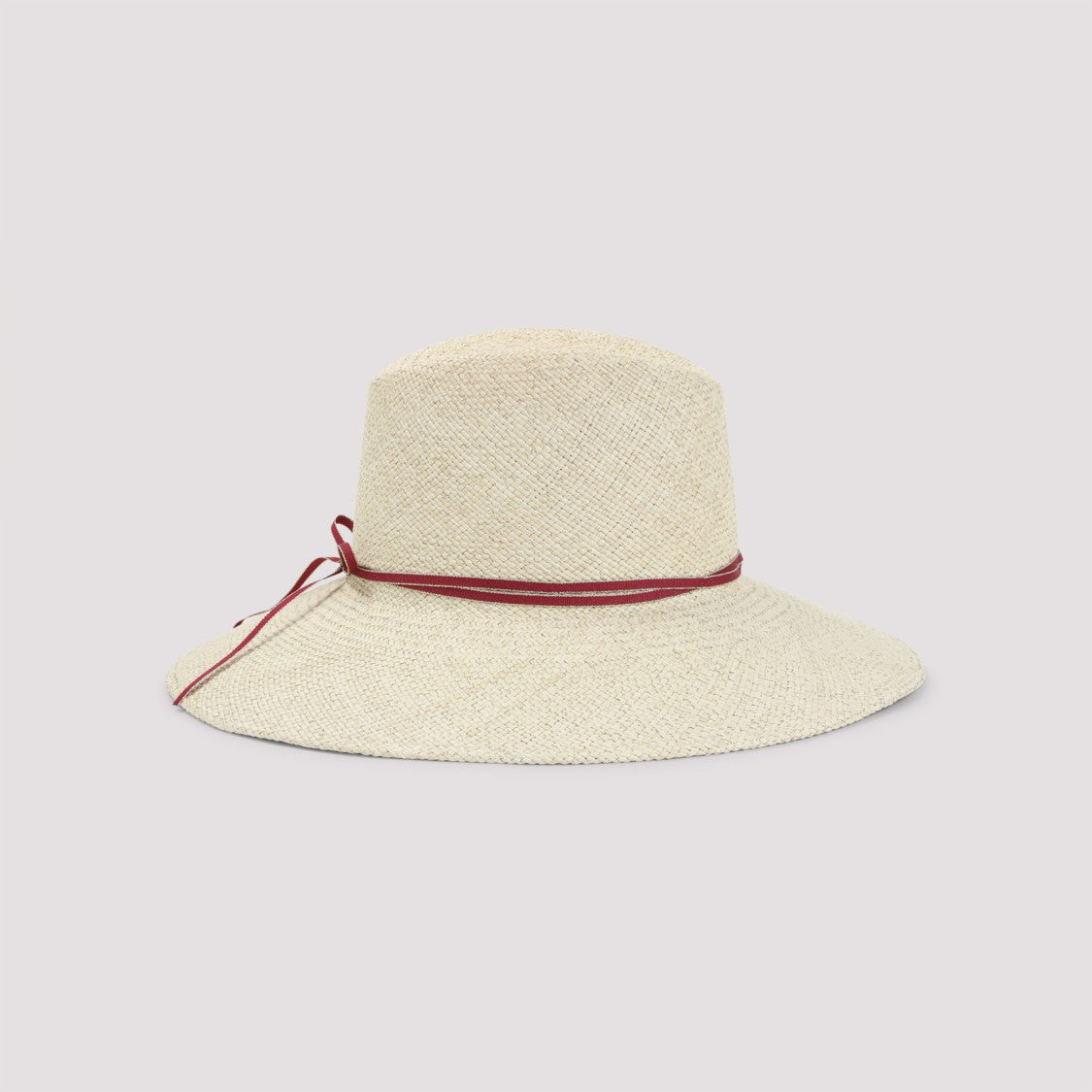 Maison Michel Nude/Neutral Woven Wide-Brim Hat