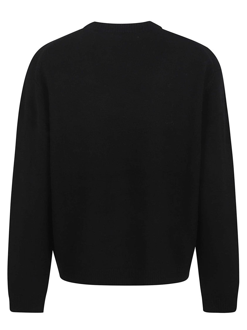 Maison Kitsuné Black Merinos Extrafine Wool Sweater