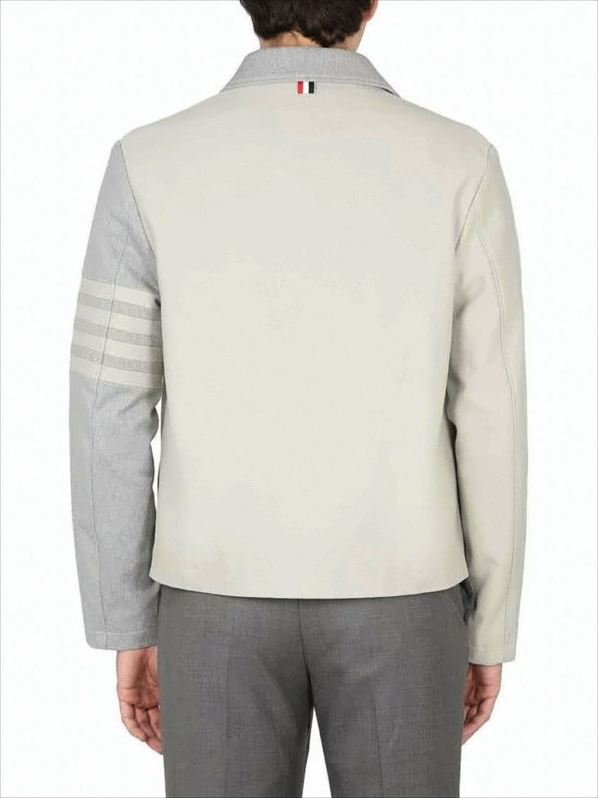 Thom Browne Two-Tone Casual Jacket With Structured Silhouette