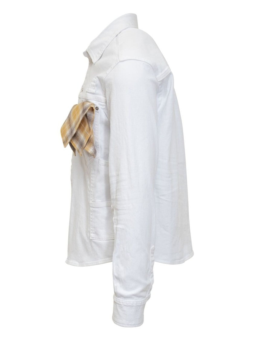 Dsquared2 White Carpenter Shirt With Press-Stud Fastening