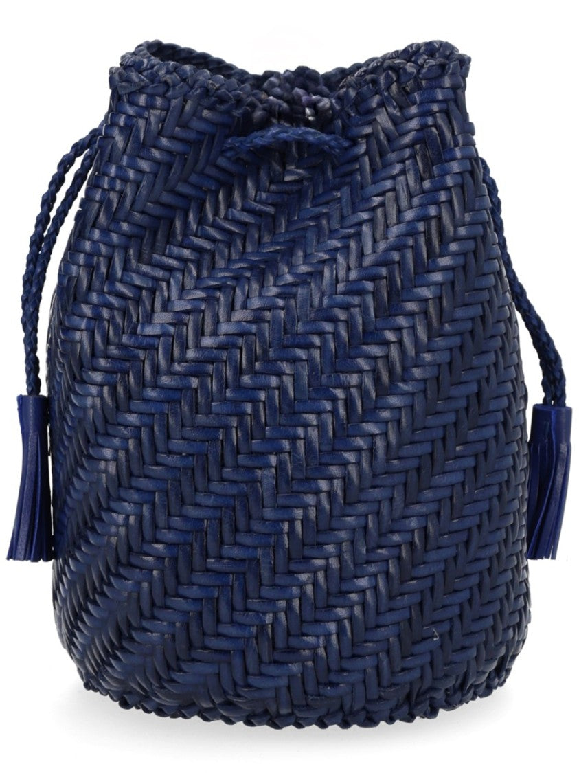 Dragon Diffusion Pompom Double Jump Tan Bucket Bag