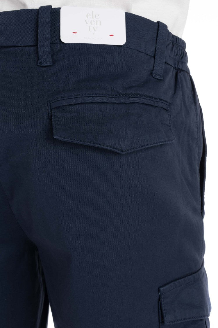 Eleventy Comfort Cotton Cargo Bermuda