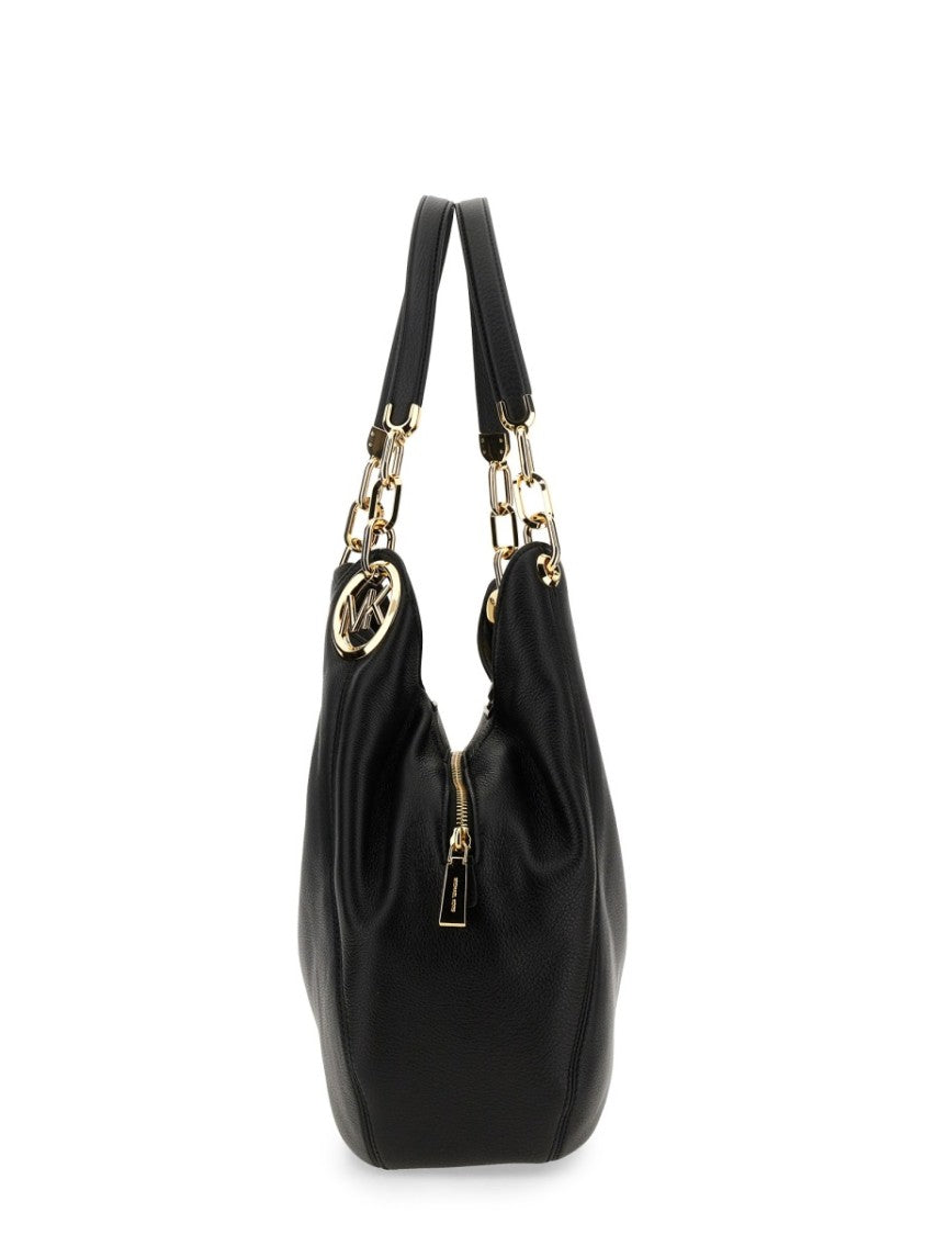 Michael Michael Kors Lillie Slouchy Rounded Logo Shoulder Bag