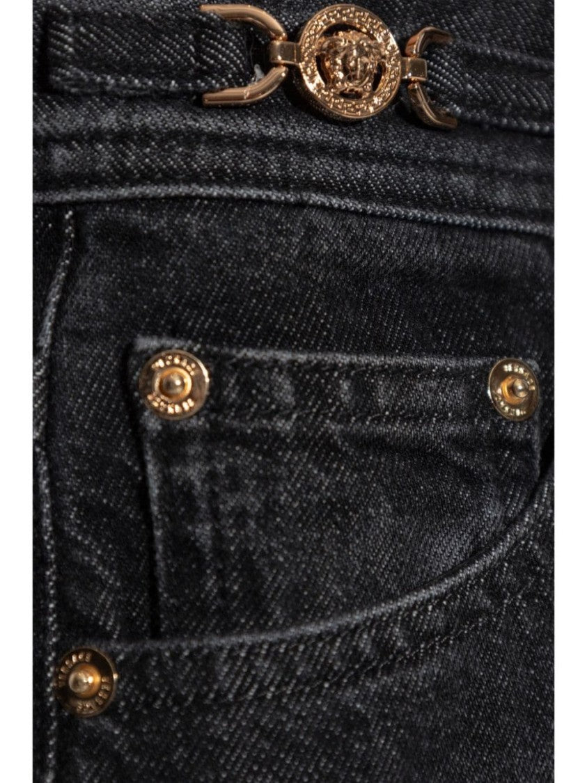 Versace Black Denim Trousers