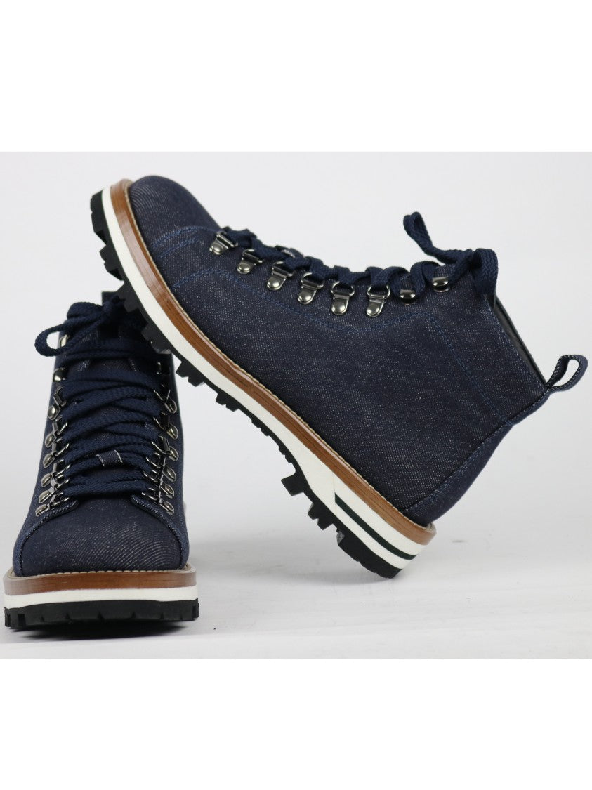 Monpiz Blue Falcade Fabric Ski Snow Boots