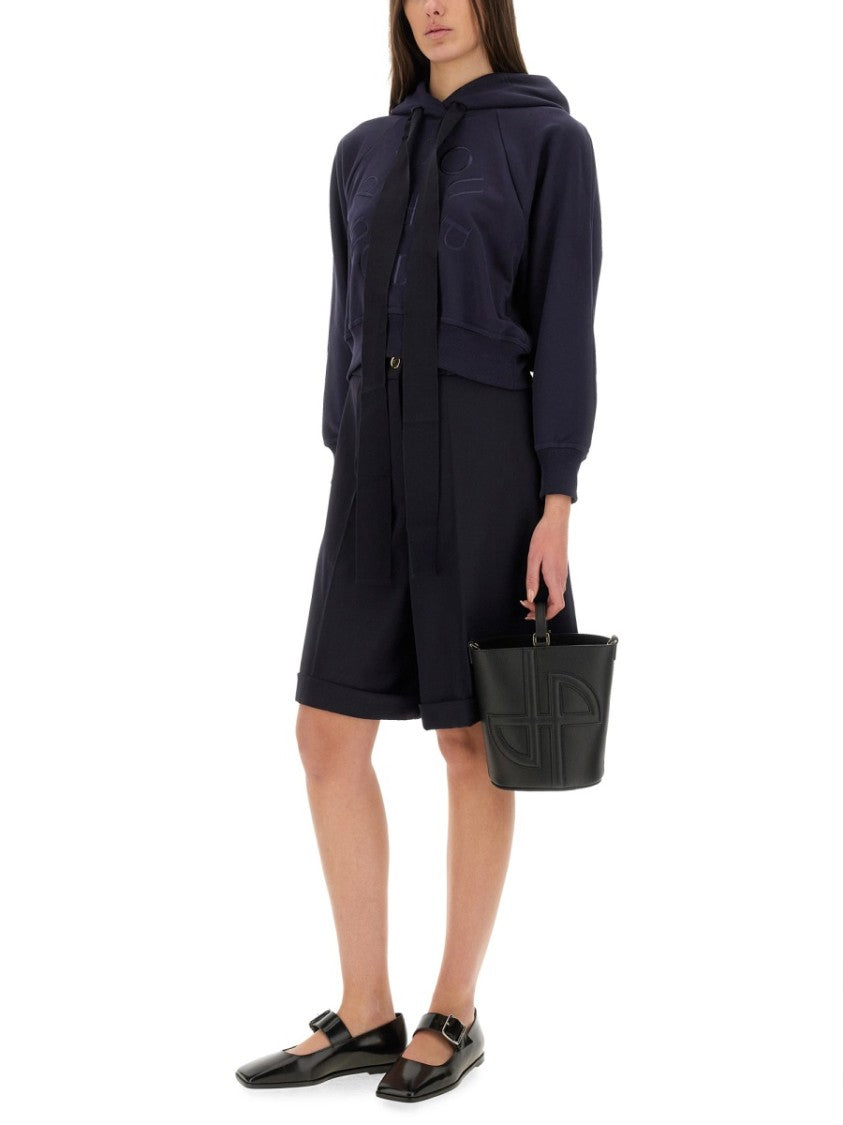 Patou Tailored Black Wool Bermuda Shorts