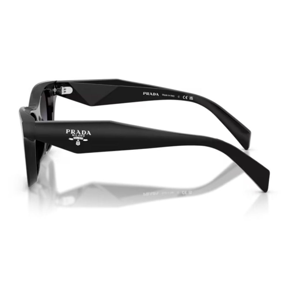 Prada Pr C07s Square Silhouette Glossy Black Acetate Prada Sunglasses