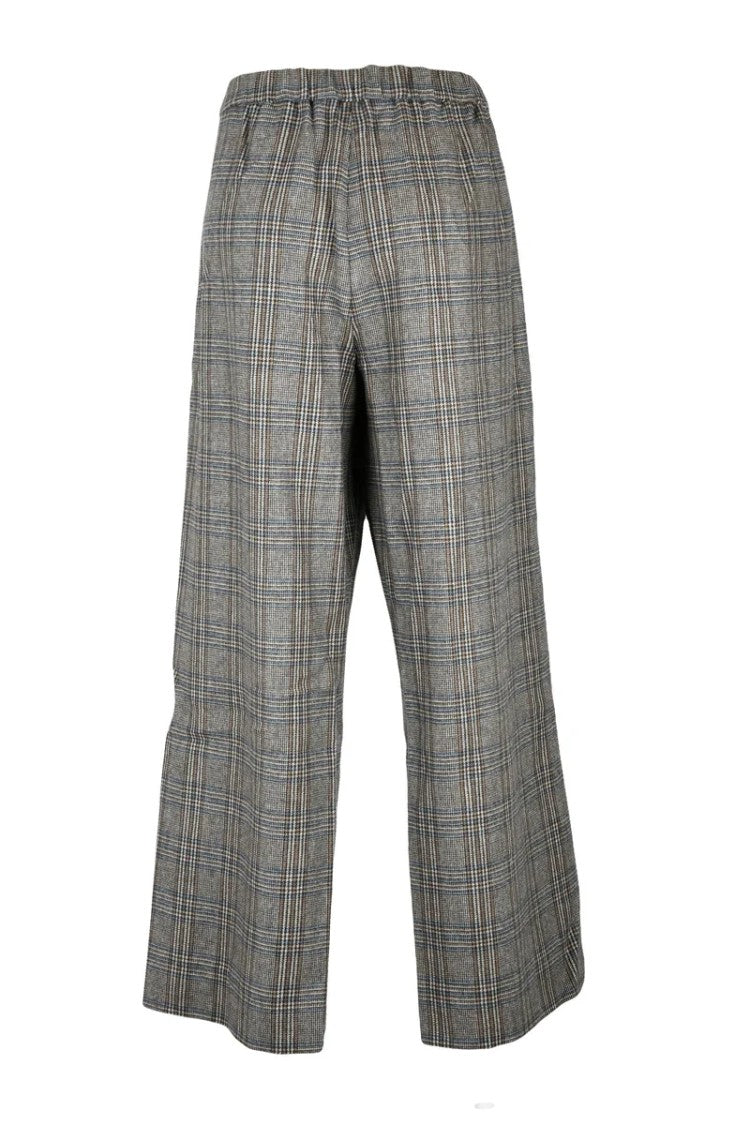 Max Mara Wide Leg Trousers In Wool And Cashmere - Beige/Brown