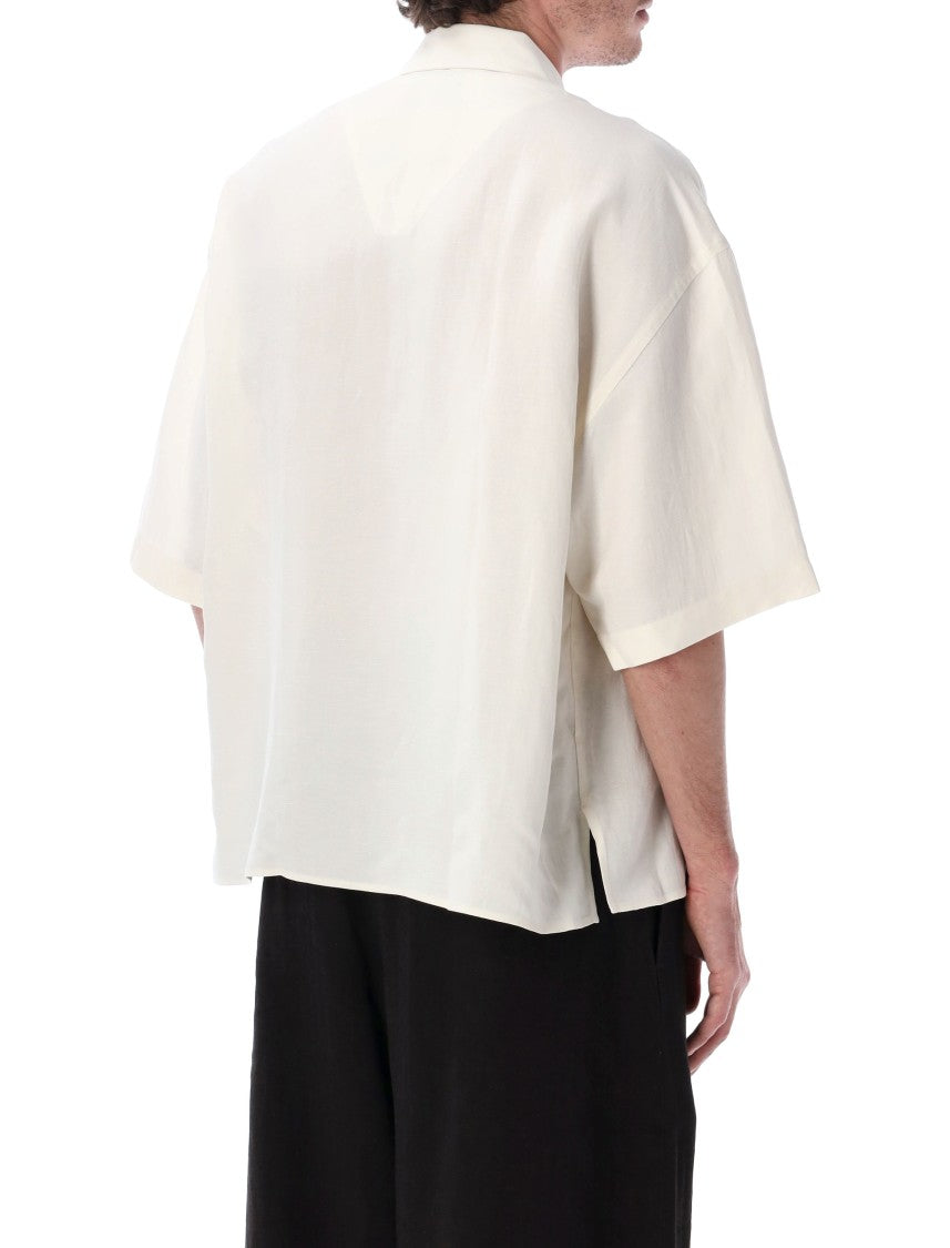 Studio Nicholson Lemmer Boxy Short Sleeve Linen Shirt