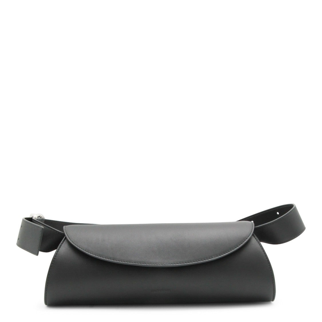 Jil Sander Cannolo Sm Shoulder Bag With Curved Flap And Adjustable Strap