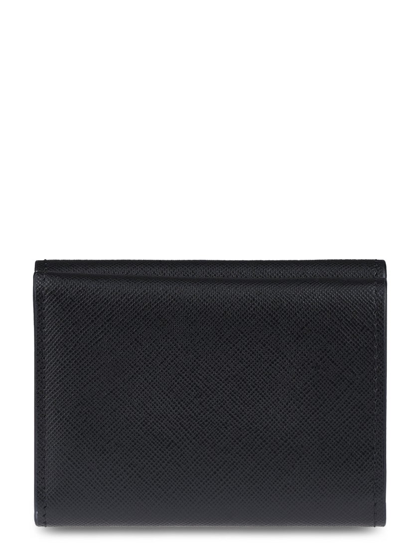 Marni Structured Black Calf Leather Wallet