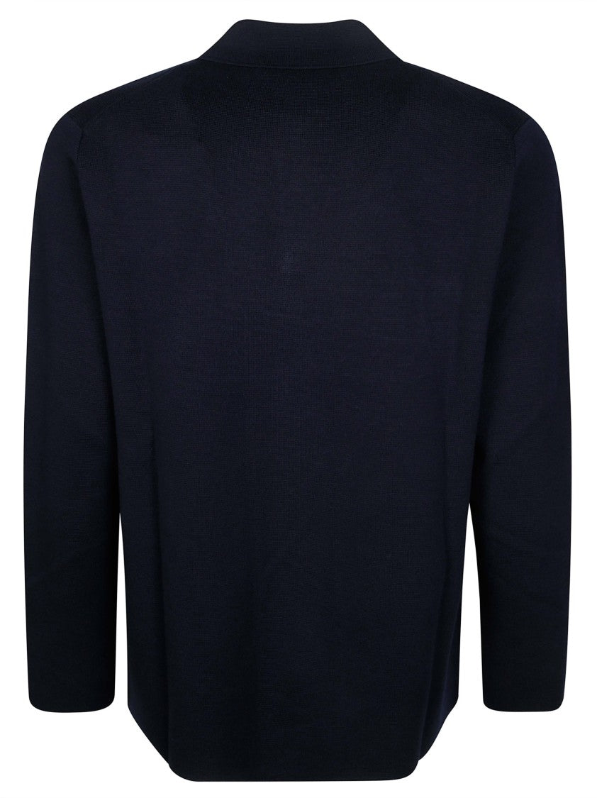 Filippo De Laurentiis Dark Navy Blue Boxy Shirt Jacket