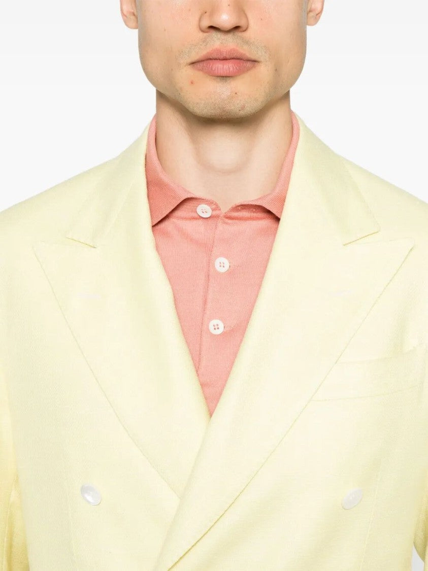 Sartorio Napoli Double-Breasted Tailored Wool Blend Jacket