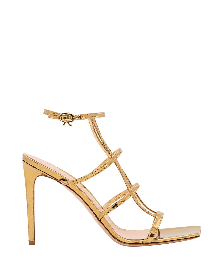 Gianvito Rossi Letal Leather Heel Sandals