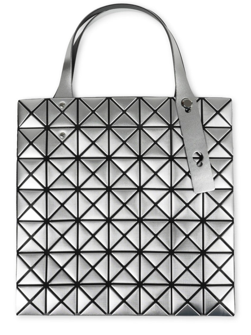 Bao Bao Issey Miyake Silver Platinum Geometric Grid Tote Bag